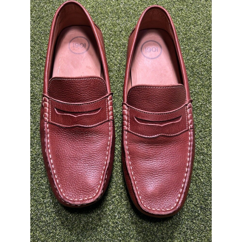 1901 Brown Leather Penny Loafers Moc Toe Driving Shoes M07915 Men’s Size 10 M